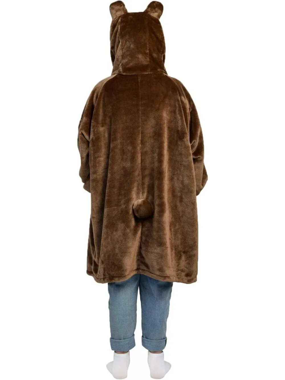 Cozy Bear Hoodie Blanket for Halloween & Birthday Gifts | Cute Flannel Zipper